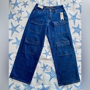 Bless Blue Denim Cargo Jeans